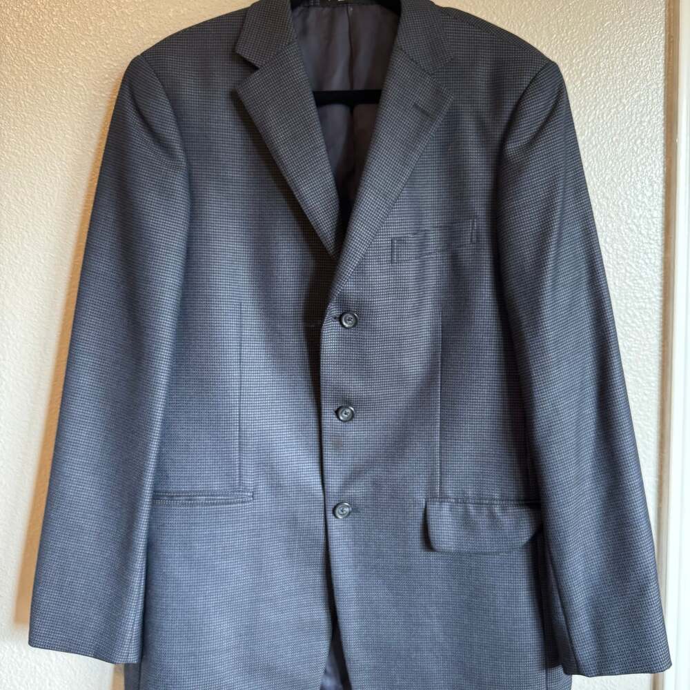 John W. Nordstrom Men's 100% Wool Blazer 40R Grey Sport Coat